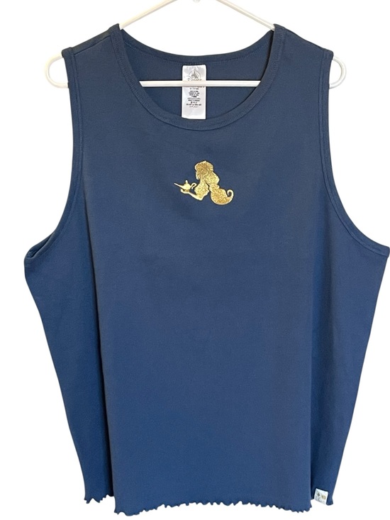Disney Tops - Disney Blue Embroidered Jasmine Tank 2X